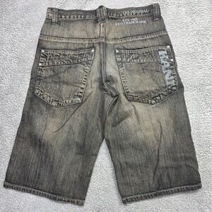 Karl Kani Shorts‎ Men's Size 34 Blue Denim Baggy Hip Hop Jorts Y2K